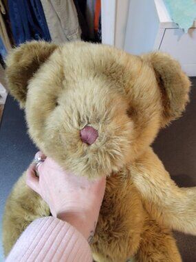Russ Berrie Padsworth Teddy Bear Golden Brown Fluffy Plush Stuffed Animal